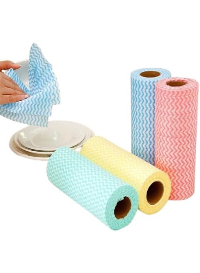 Reusable Oil and Grease Absorbing Towel Rolls, 50 Pieces, for Kitchen and Home Cleaning, 2 Rolls (ar) - Image 4
